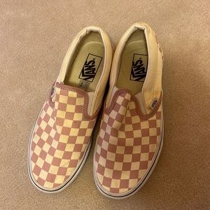 Pink checkered vans